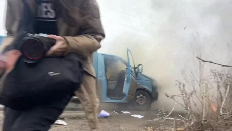 Російський дрон атакував автівку гуманітарної місії «Проліска» при в’їзді в Костянтинівку