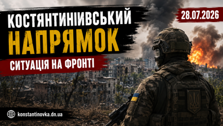 Костянтинівський напрямок 28 липня 2026 року: бої за місто загострюються, ворог посилює тиск на логістику